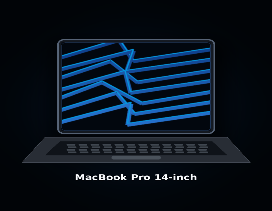 Original illustration of a premium business laptop